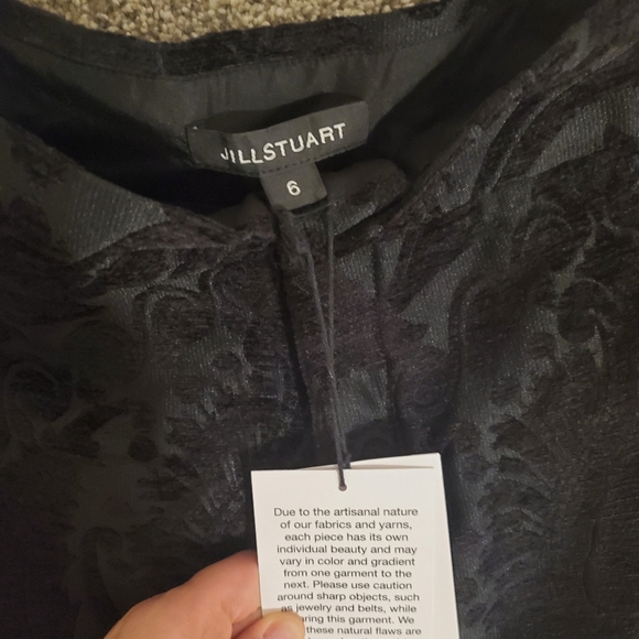 jill stuart nathalie noir pants wide leg silk - Picture 7 of 10